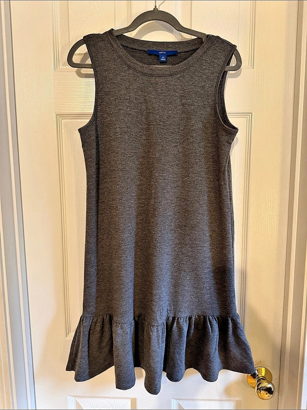 Apt. 9 Ruffle Mini Dress in Gray Size XS